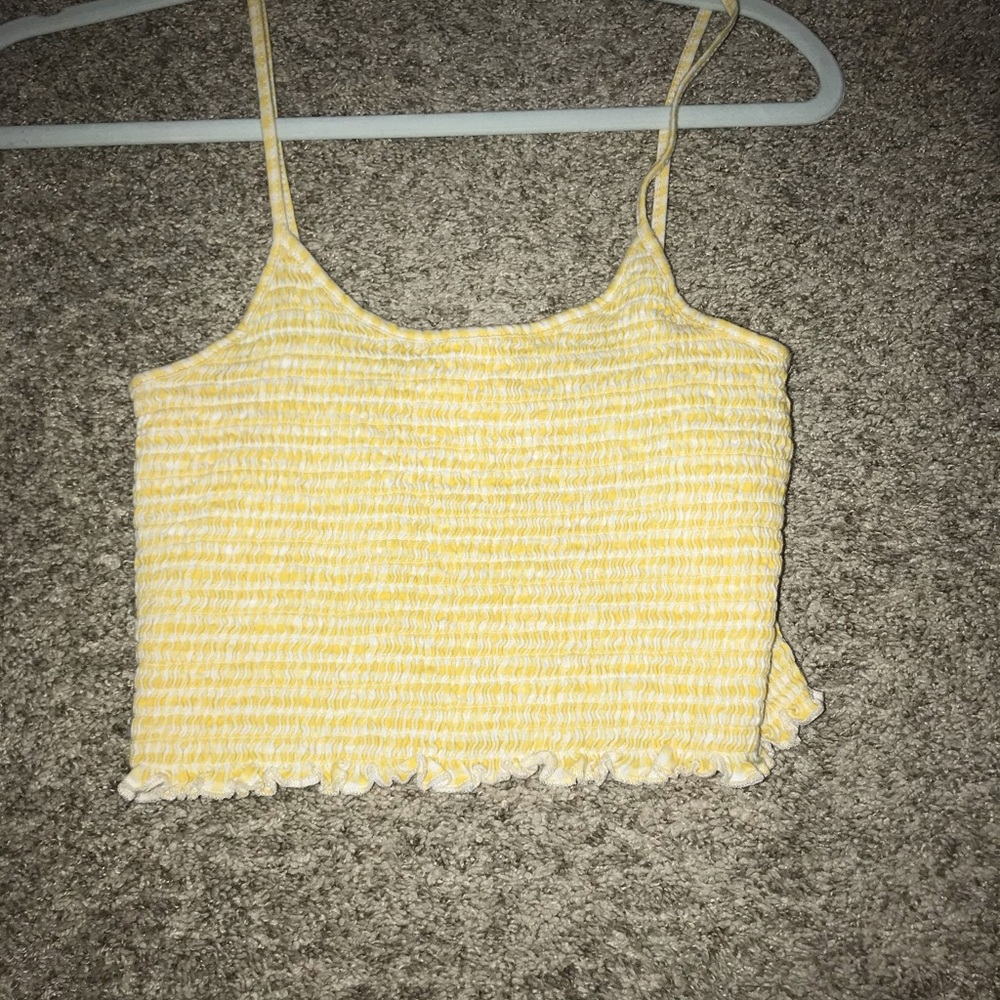 yellow crop top